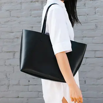 

Luxury Women Office Lady Tote Large Bucket Bag With Purses High Capacity Simple Elegant Handbags Shoulder Bag High Quality #35