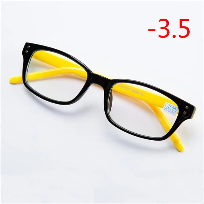 Квадратные хольнитены оправа законченная близорукость очки для женщин и мужчин Оправы из поликарбоната очки для глаз-1,0-1,5-2,0-2,5-3,0-3,5-4,0 - Цвет оправы: Myopia 350
