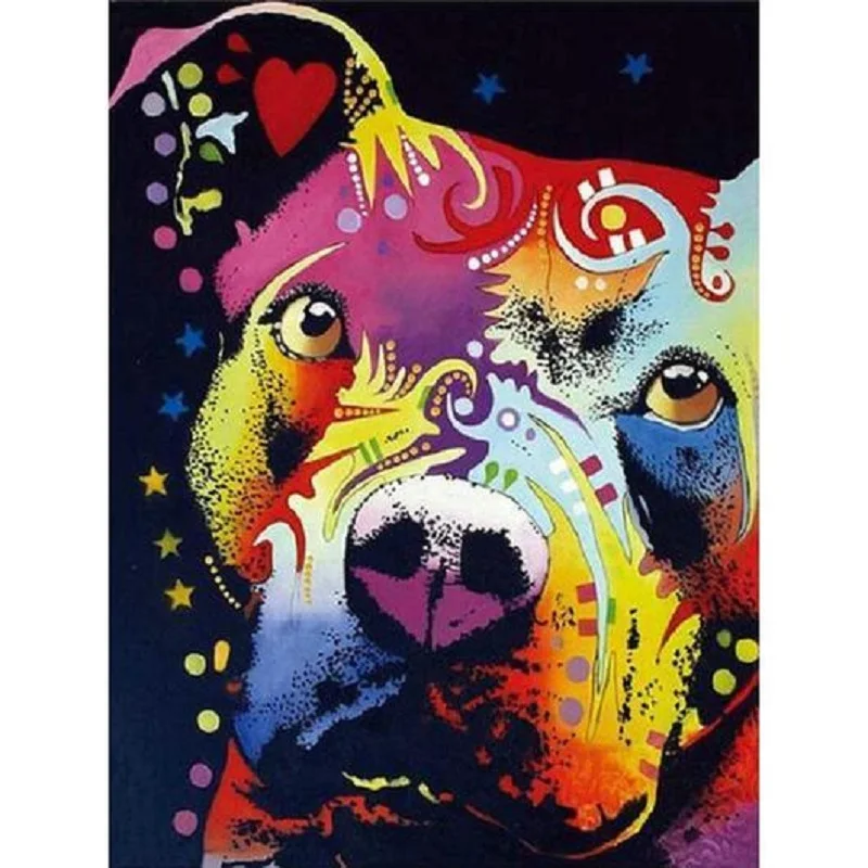 

5D DIY Pitbulls Diamond Painting Embroidery Pattern Cross Stitch Kits Decor Gift