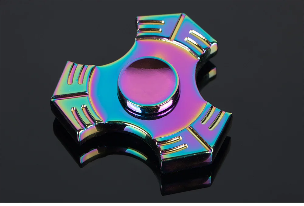 Новая красочная игрушка-Спиннер Tai chi Tri-Spinner из металла ручной Спиннер для аутизма и СДВГ дети взрослые фокус время вращения Длинные