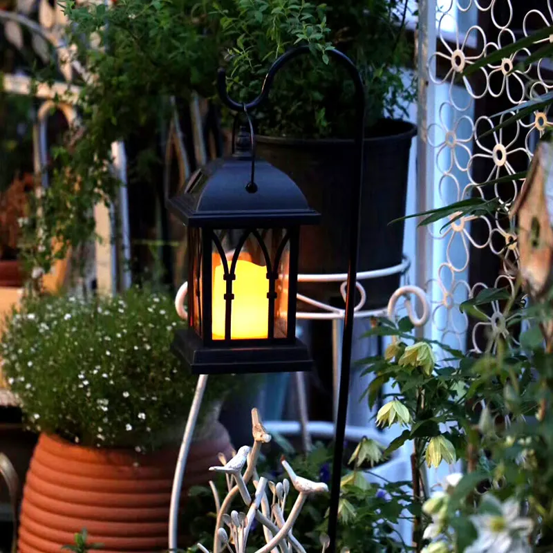 

High Quality Solar Power Waterproof LED Candle Light Garden Lawn Path Street Hanging Ground Lantern Lamp VE