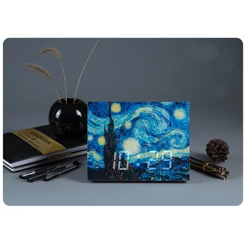 

DIY LED Alarm Clock Digital Photo Frame Clock Smart Bedside Clock with Date Temperature Display Ideal Gift Can be Customized