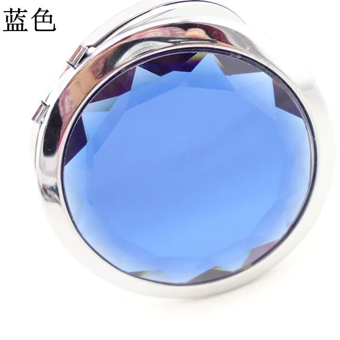 Espelho de Maquiagem Presente do Casamento Mulher Dobrável Espelho Compacto Cristal Metal Bolso Cosmético 100 Pçs - Lote 70mm 12 compacto cristal metal bolso espelho presente do