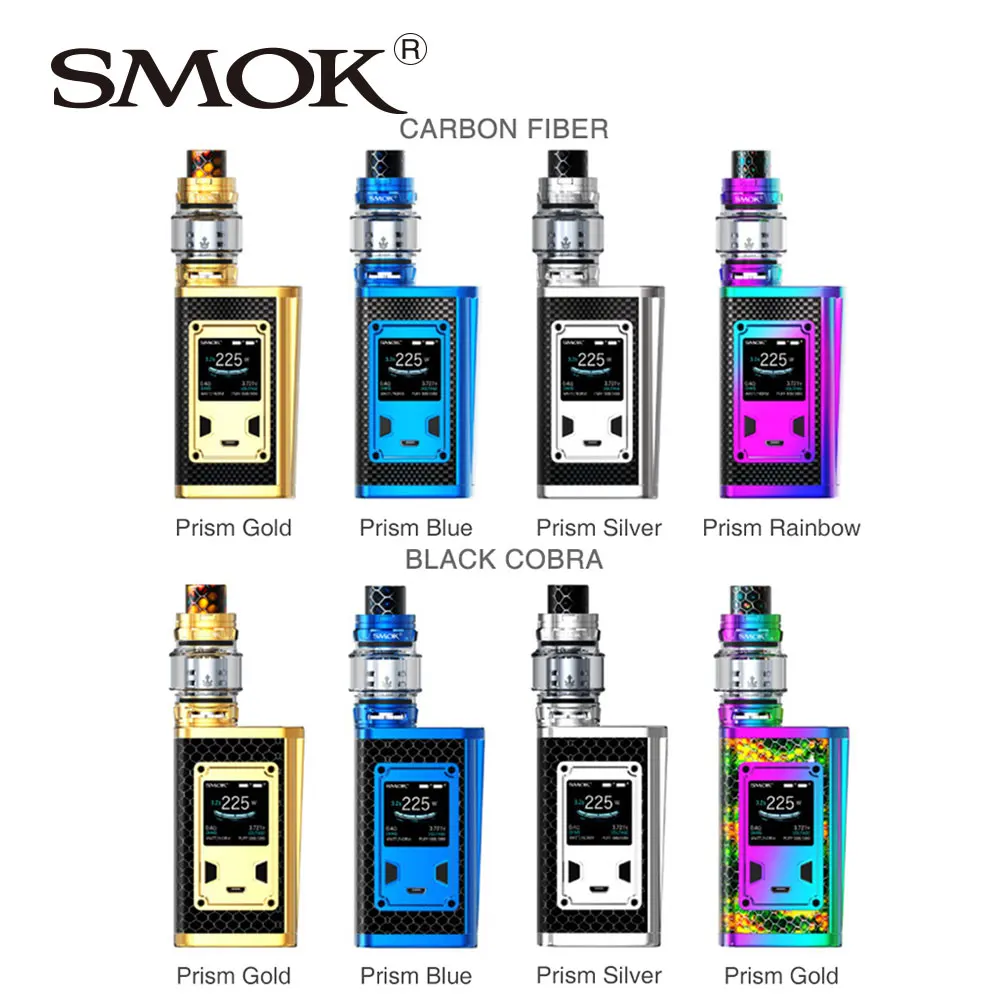 

Original Luxe Edition SMOK Majesty 225W Vape Kit with 8ml TFV12 Prince Fit Q4/X6/T10 Core Carbon Fiber & Black Cobra Editions