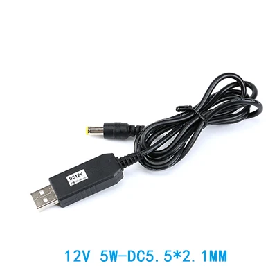 USB повышающий провод USB DC 5 В к DC 9 в DC 12 В Повышающий Модуль конвертер Кабель-адаптер 5 Вт 8 Вт 3,5*1,35/5,5*2,1 мм разъем - Цвет: As show