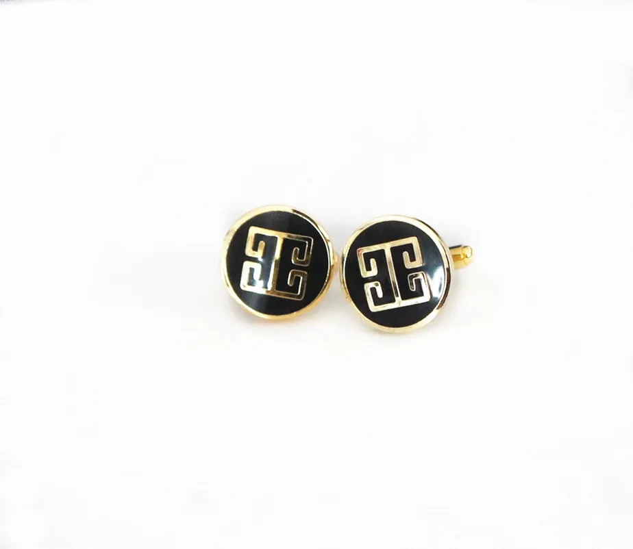 

AK51-G Classic design 1 pair/lot Economic Choice Gold Cufflinks enameled men jewelry