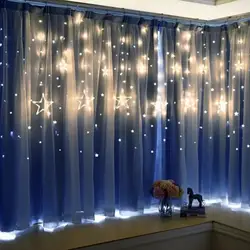 4 м 138 занавеска со светодиодами огни звезды светодиодные гирлянды ЕС AC220V Рождество романтическое освещение для праздника свадьба гирлянда