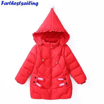 

Winter Jacket for Girls 2018 New Autumn Kids Parkas Down Cotton Jackets Girls Fashion Coats Thickening Hooded Warm Kids Clothes
