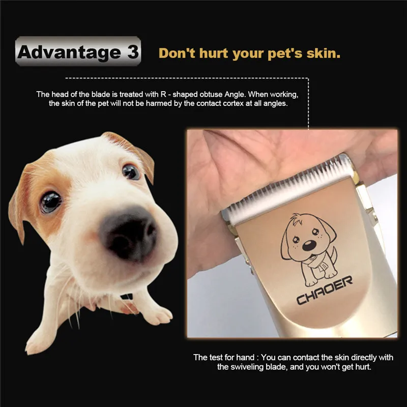 Cat Dog Hair Trimmer Electrical Pet Hair Clipper Remover Cutter Grooming Low Noise Rechargeable Cordless Pets Haircut Machine03