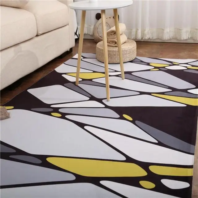 

MUZZI Non-slip Modern Rectangle Living Room Carpets Bedroom Home Bathroom 010