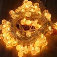 [Seven Neon] 10 м 100 светодиодов хрустальный шар Рождество/Свадьба/Grarden/вечерние/Рождество/украшение/праздник светодиодные гирлянды