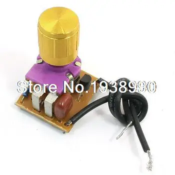 

Table Lamp Full Range Dimmer Gold Tone Rotary Switch 2 Wire Connector