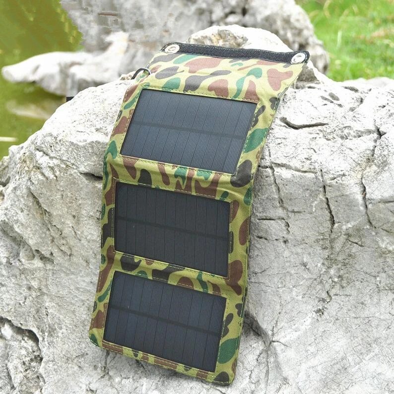 5 Вт Складная солнечная панель USB зарядное устройство для аккумулятора блок питания для телефона портативный камуфляж