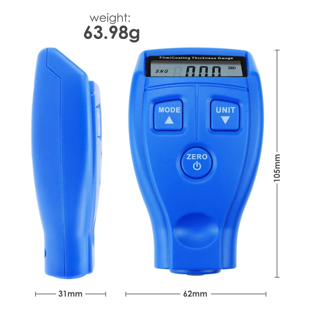 Портативный измеритель толщины пленочного покрытия, автомобильный неразрушительный, немагнитное покрытие на металлическом производстве