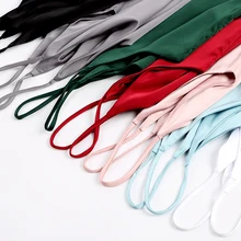 Débardeur à bretelles Spaghetti pour femmes, col en V, sans manches, en Satin, en soie, grande taille, été, 2021