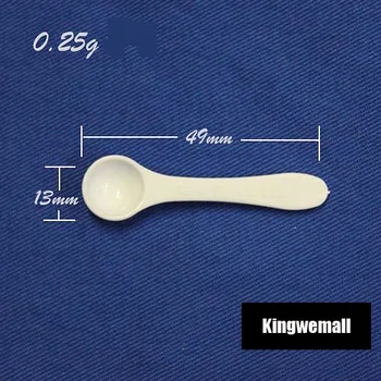 

300pcs/lot Capacity 0.25g Plastic PE Medicinal spoon, Powder Spoon, Coffee Spoon