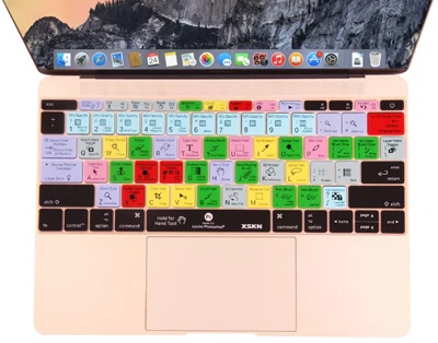 XSKN для Mac OS X ярлык дизайн горячие клавиши функциональный силиконовый чехол для клавиатуры для Macbook 12 дюймов retina US/EU макет - Цвет: US Layout PS