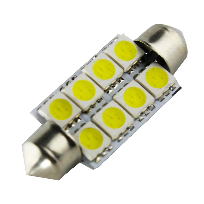 4 шт. 39 мм 8SMD 5050 светодиодный Автомобильный интерьер свет фестонный купол лампа