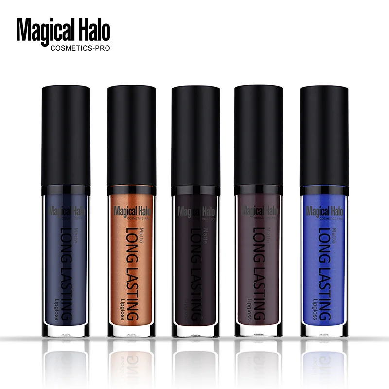 Бренд Magical Halo водонепроницаемый стойкий блеск для губ темно-фиолетовый черный красный бархат Матовая жидкая помада макияж