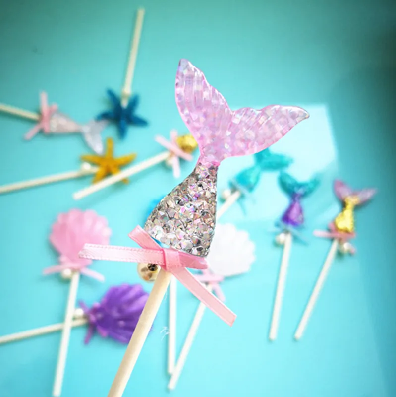 New Romantic Ocean Shell Starfish Cake Toppers Dessert Baking Decor Accessories Birthday Wedding Party Decoration - Цвет: 5