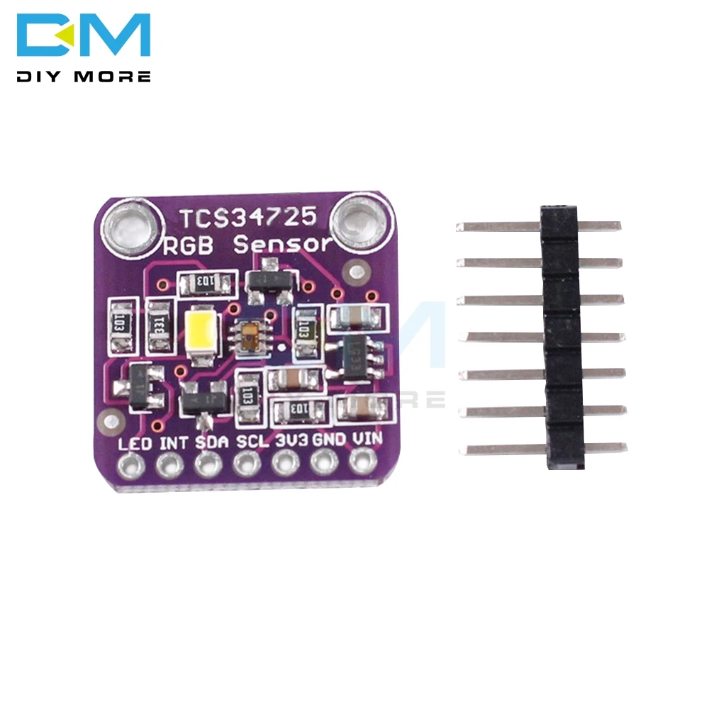 Color de RGB Digital Sensor de infrarrojos filtro blanco LED TCS34725 módulo para Arduino UNO R3 bricolaje electrónica PCB Junta fluido y de análisis de Gas