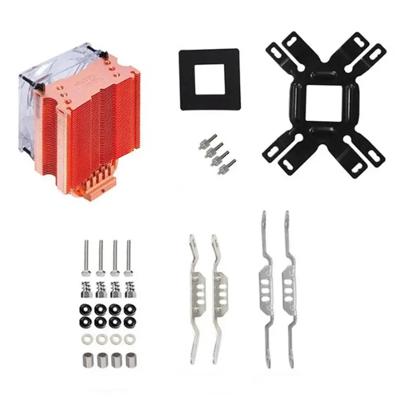Процессор охлаждающая жидкость подшипник медь 4 булавки Вентилятор охлаждения быстро рассеивания тепла радиатор для Intel/AMD 2066/115X/2011