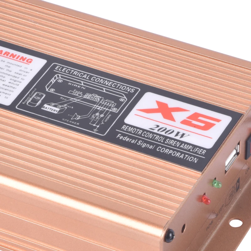 DC 12V 200W 8 звук Громкая Предупреждение льная сигнализация полицейская сирена рупор громкоговоритель с микрофоном