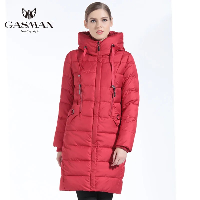 

GASMAN New Winter Collection 2018 Down Jackets And Coats Long Slim For Women Casual Overcoats Women's Parka Clothes Winter