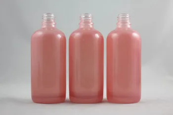 

100ml pink Glass Essential Oil Bottle Without any cap,could match with sprayer/pump/dropper cap,glass container,18mm