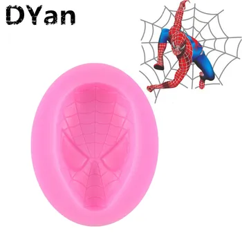 

New Spider-Man Head Fondant Silicone Mould Chocolate Mould Cake Baking Decorating Mould A1631