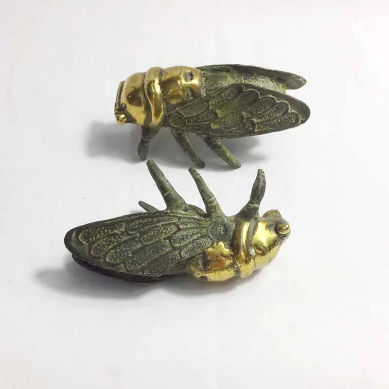 1 шт. Чистая медь Cicada мебель украшение для дома ремесла маленькие поделки