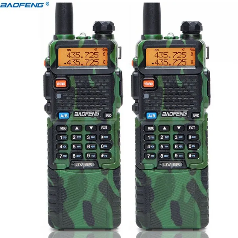 2 шт BaoFeng UV-5R с 3800 мАч длинный литий-ионный аккумулятор двухдиапазонный 136-174 и 400-520 МГц UV5R двухстороннее радио
