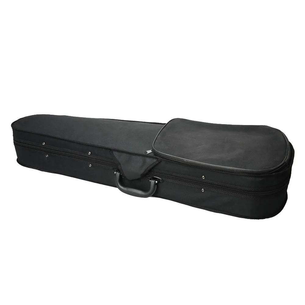 Trlec gt4-ly Durable Cloth Fluff Triangle Shape Case with Silver Gray Lining for 4/4 Violin Black 