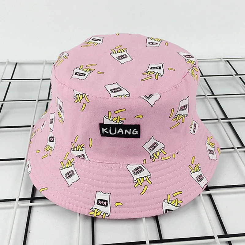 Fashion Panama Bucket Hat Men Women Double Sided Summer Bucket Cap Banana Print Yellow Hat Bob Hat Hip Hop Gorros Fisherman Hat