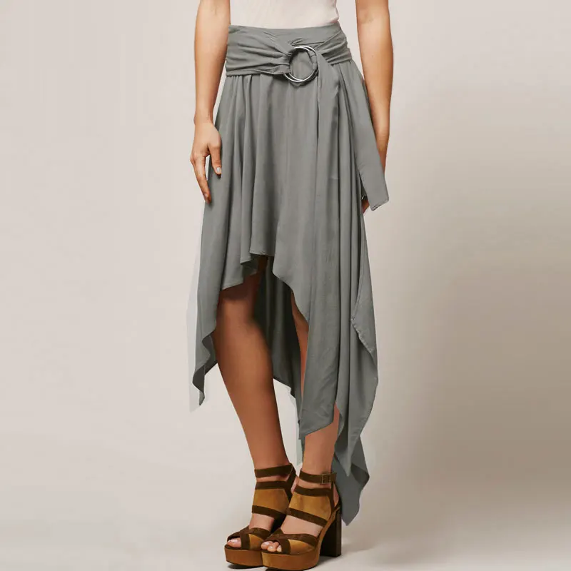 2017 women summer fashion Casual long skirts free ship cotton irregular