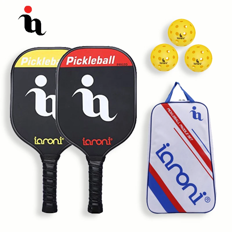 

IANONI Brand Pickleball Racket Set Carbon Fiber Composition PE Honeycomb Core 1 Pickleball Bag 3 Pickleball 2 Pickleball Paddle