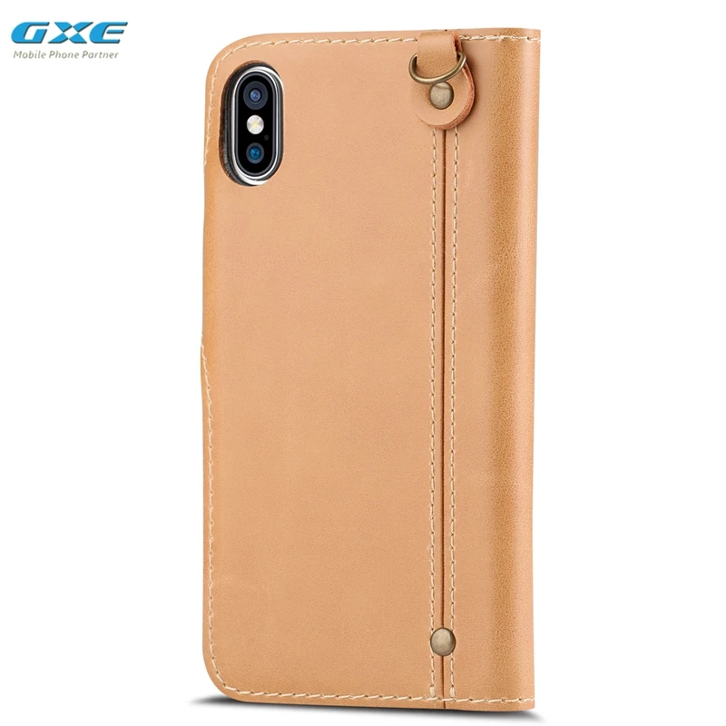 Gxe Высокое качество Бумажник кожаный чехол для Apple IPhone х люкс Флип Coque телефон сумка-чехол для iPhone X Чехол с слот для карт