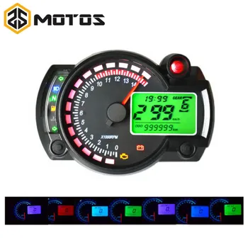 

ZS MOTOS 15000rpm Modern Motorcycle Digital Light LCD Digital Gauge Speedometer Tachometer Odometer Adjustable Motorcycle