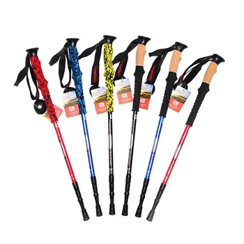 

Standard Outdoor Camping Mountaineering Sticks Cane Walking Stick Softwood Carbon Fiber Boarding Three Sections