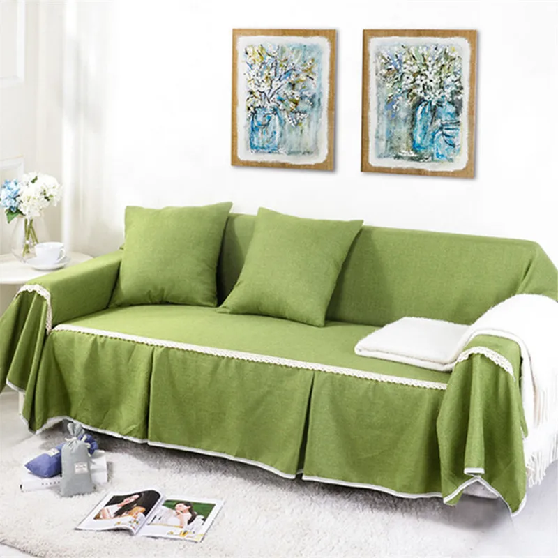 1 шт. однотонный тканевый чехол для дивана Универсальный диван полотенце все включено пылезащитный чехол диване украшение дома