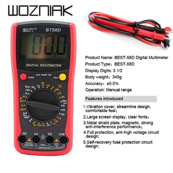 

BST-58D Digital Multimeter Supplier Manual Range Multi-function BST-58D Multimeter Repair Tools Send pens