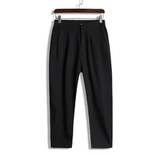 M~5XL New Men’s Clothing Plus size Solid all-match leisure pants nine Korean loose thin Haren pants