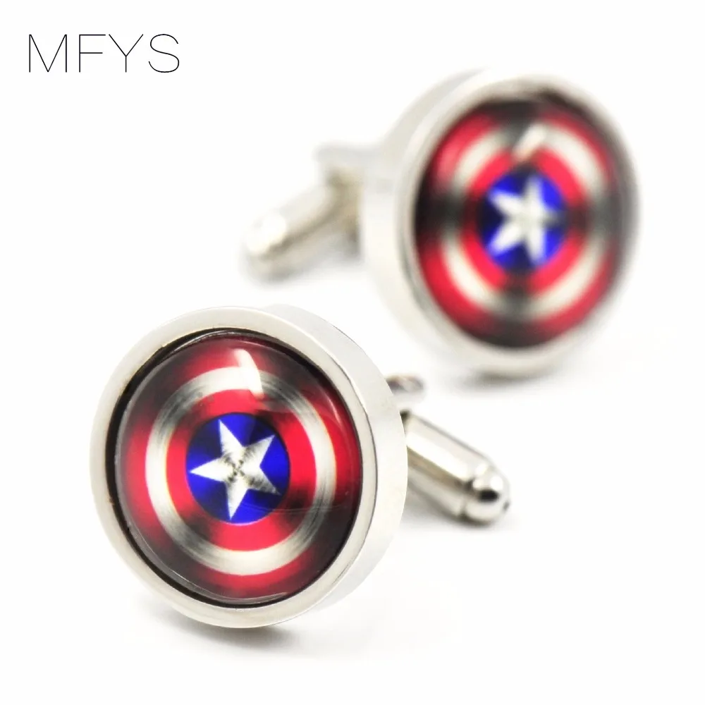 MFYS Shield Cufflinks Handmade Cufflinks Brand Cufflinks French shirt