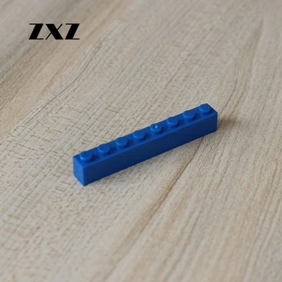 Dark Blue 100 шт/партия объемный кирпич 1x8 DIY Развивающие игрушки для детей совместимый с лего 3008 образование частиц блоки для технического класса - Цвет: Dark Blue