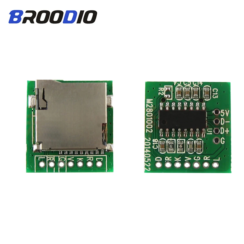 

M2801002 MP3 Decoder Board Support WAV Format TF Card MP3 Decoding Module With EQ Function Mini MP3 Decoder