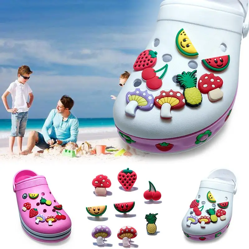 High Quality 40pcs Fruit shoe charms shoe accessories shoe decoration