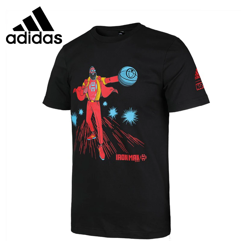 Оригинальные мужские футболки Adidas HARDEN IRON MAN спортивная одежда с коротким