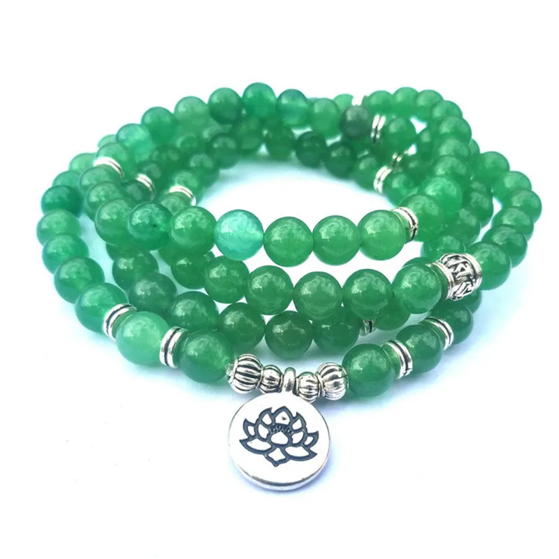 Модный матовый Амазонит 108 Mala Beads мужской браслет или ожерелье высокого качества