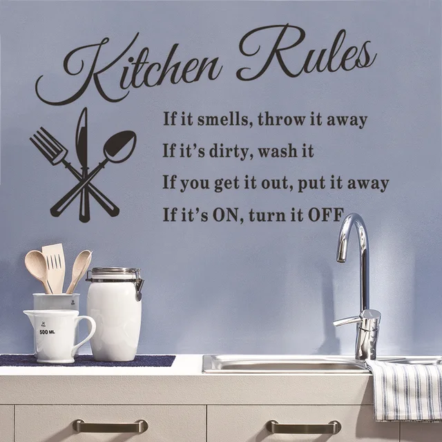 Kitchen Wallpaper Words DY71