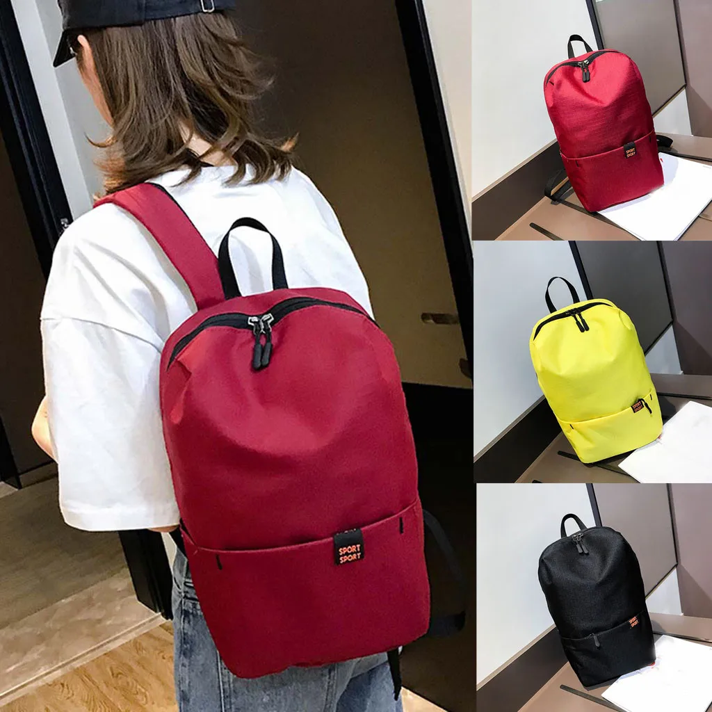 

Coneed Fashion Backpack Unisex Candy Color Student Backpack Large Capacity Backpack Multi-Function Bag 2019 mar27 p30